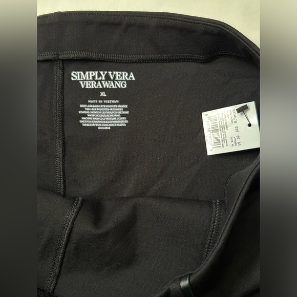 NWT Simple Vera Vera Wang Black Ponte Legging size XL - Picture 7 of 10